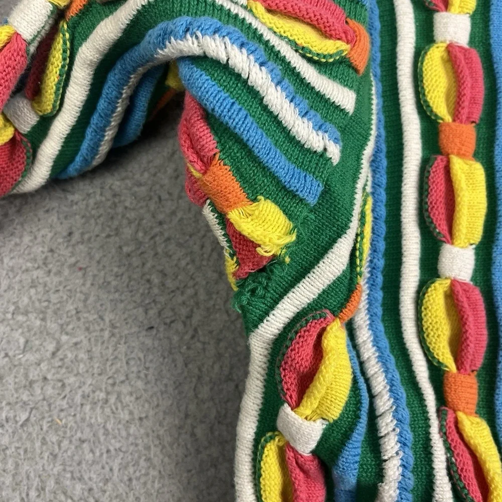 Vintage Sweater Clothes Textured Sweater Women Small/Medium USA Made Coogi Style - Picture 4 of 10